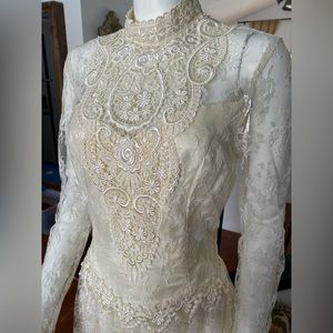 Vintage does Edwardian lace wedding gown